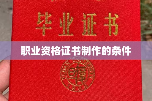 肇东职业资格证书制作的条件